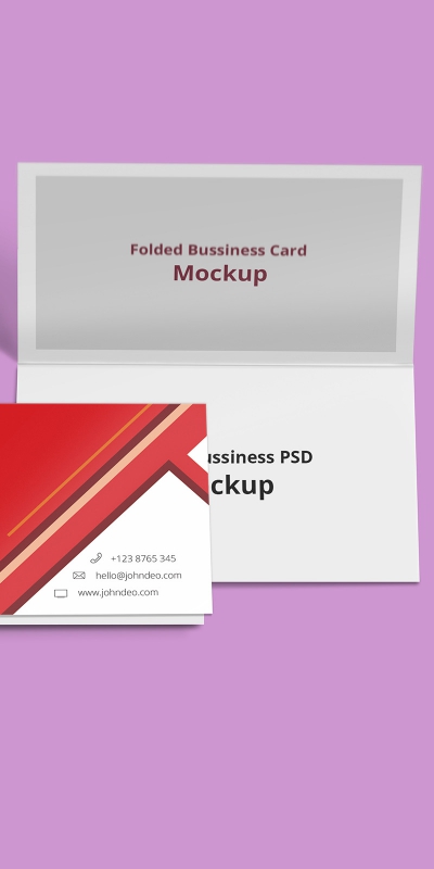 Folded business card